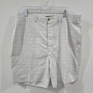 The Masters Mens Golf Shorts Size 40 Plaid Embroidered Logo Sporty Athleisure